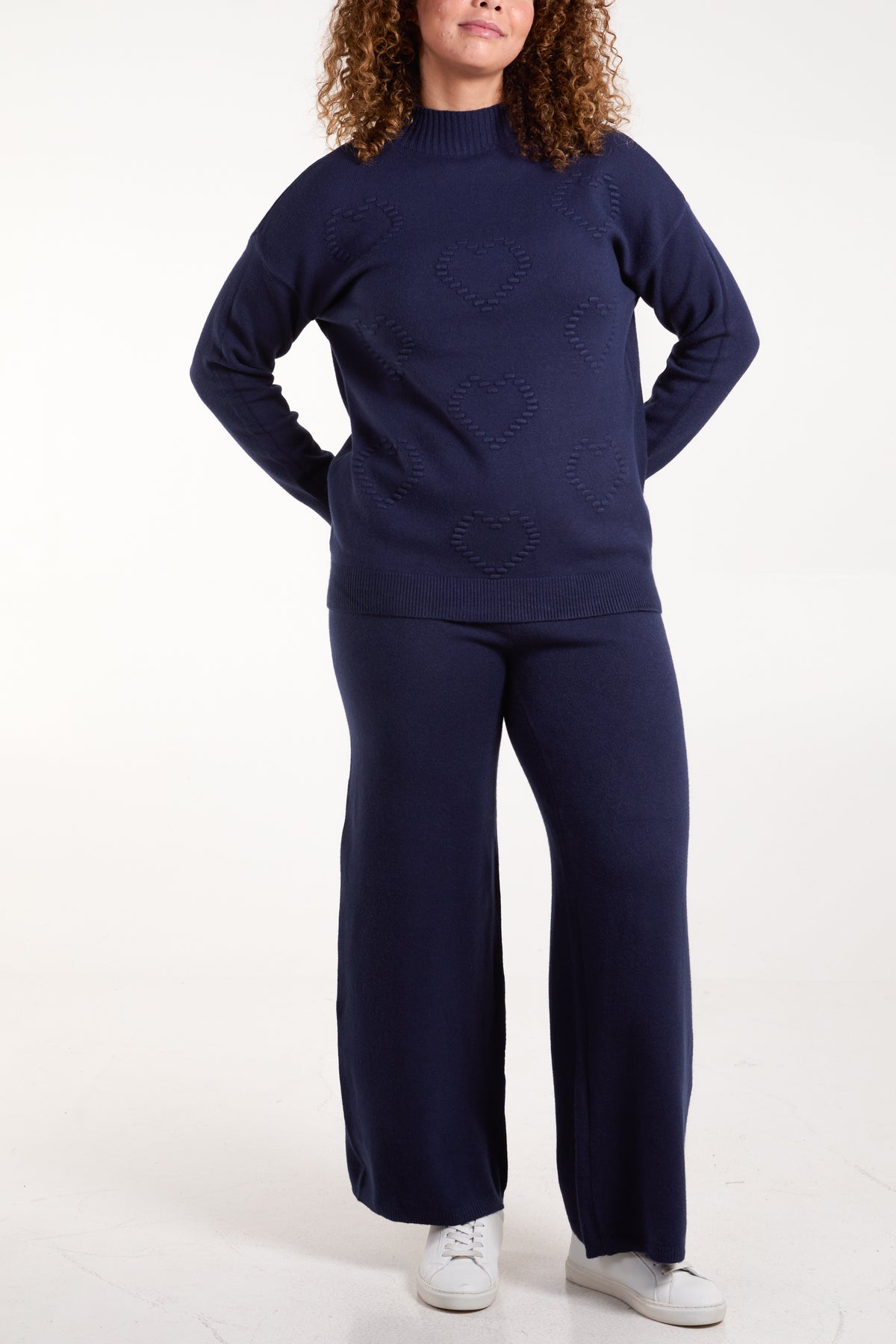 Hearts High Neck Jumper & Trousers Set