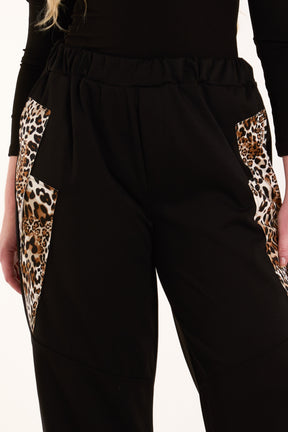 Relaxed Fit Leopard Detail Tracksuit (Extra Large)