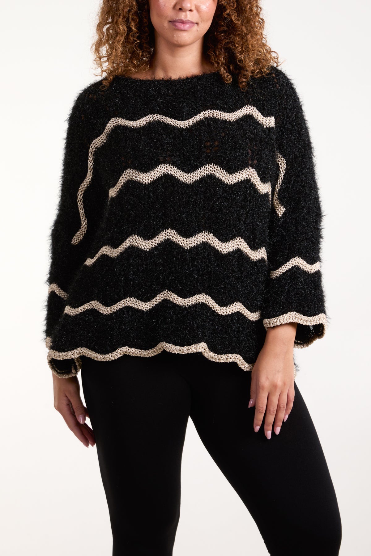 Shimmer Wave Stripe Jumper