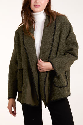 Blanket Stitch Boucle Jacket