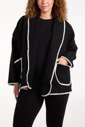 Blanket Stitch Boucle Jacket