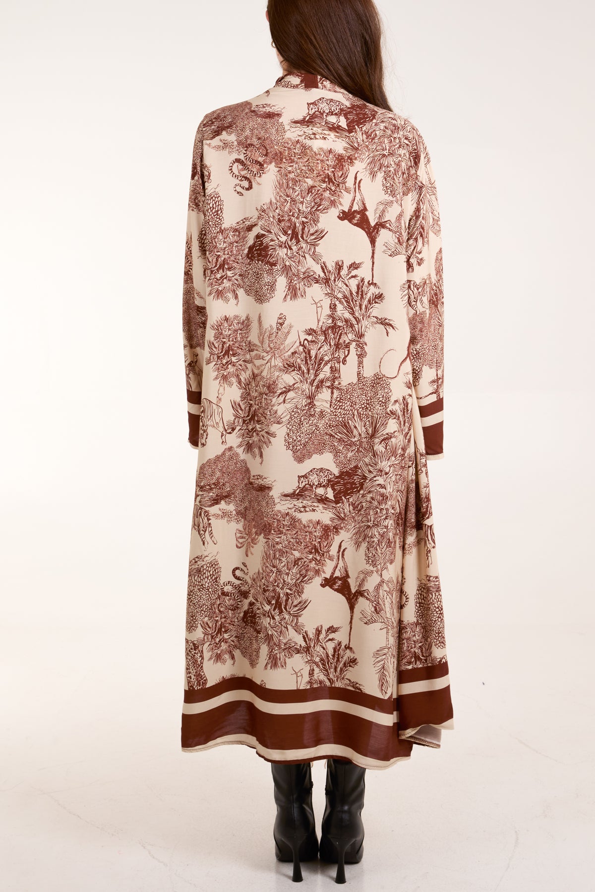 Toile De Jouy Contrasted Midi Dress