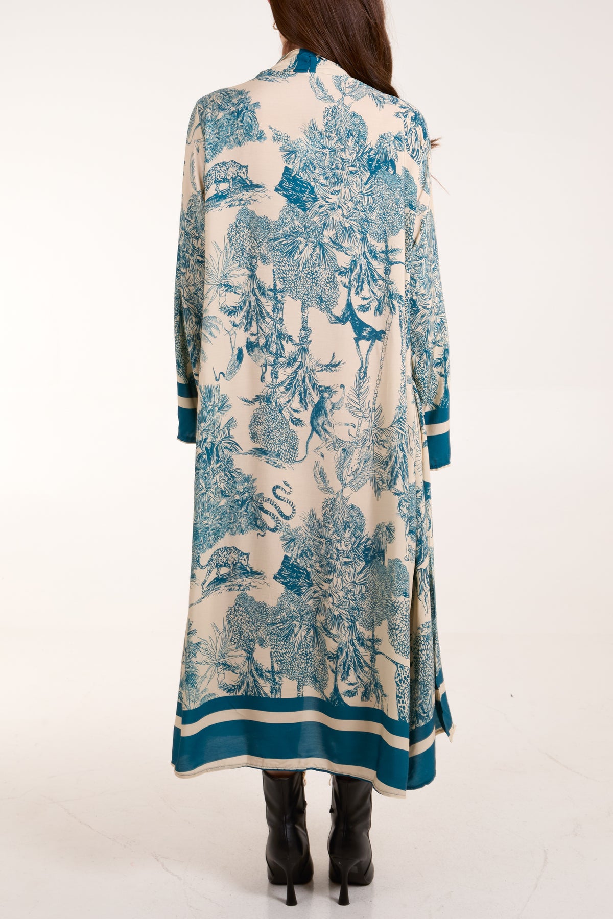 Toile De Jouy Contrasted Midi Dress