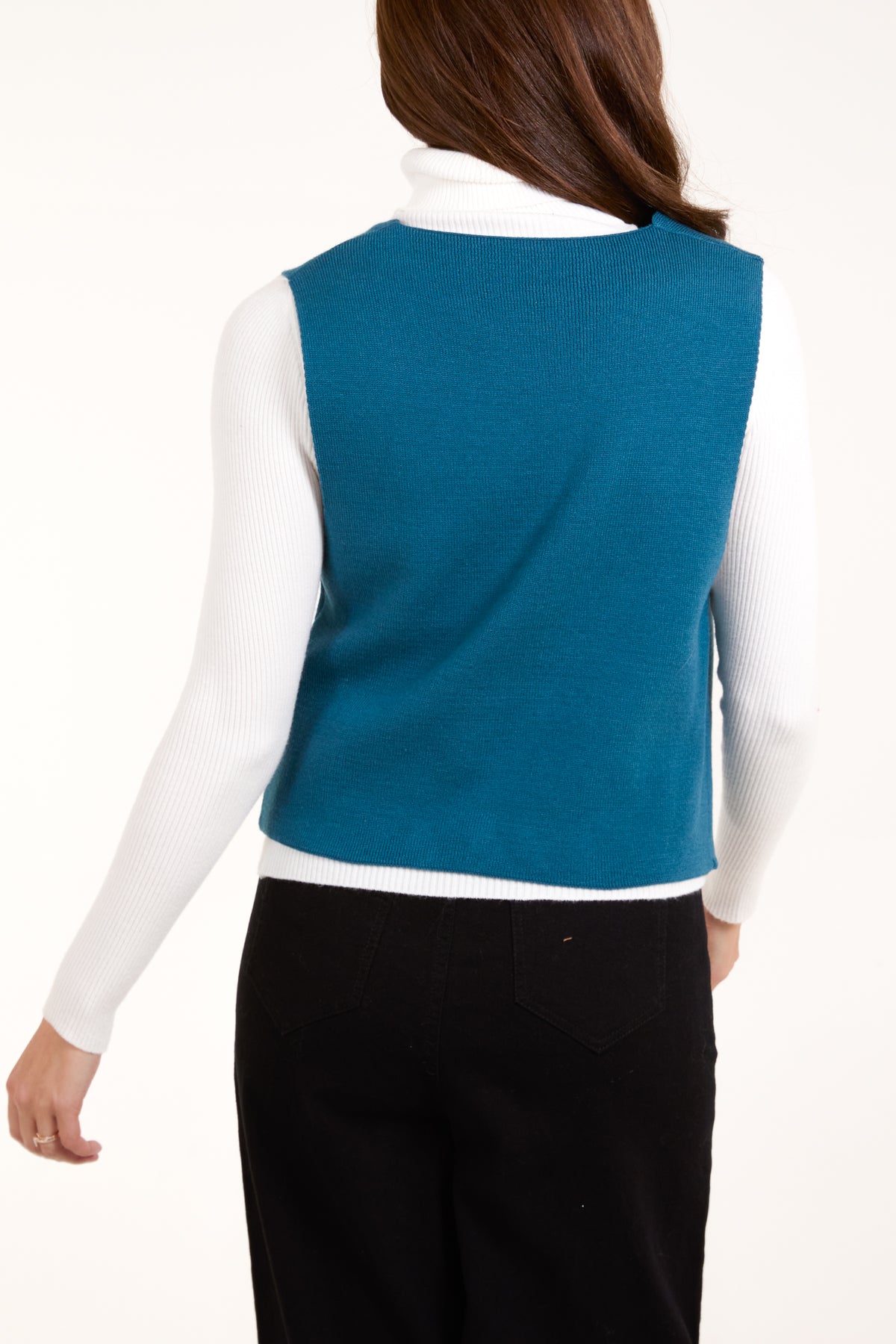 Buttoned Fitted Knit Waistcoat