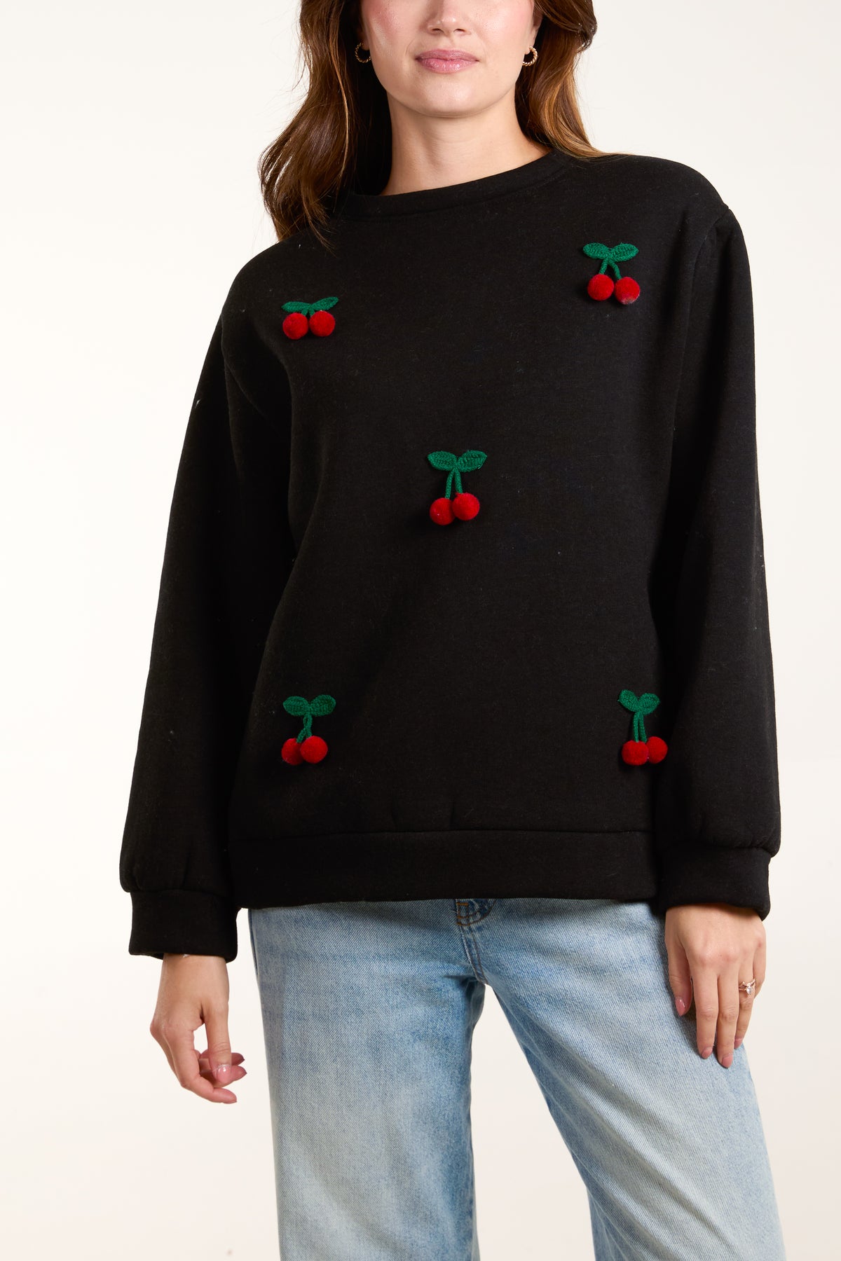 Flocking 3D Cherries Sweatshirt