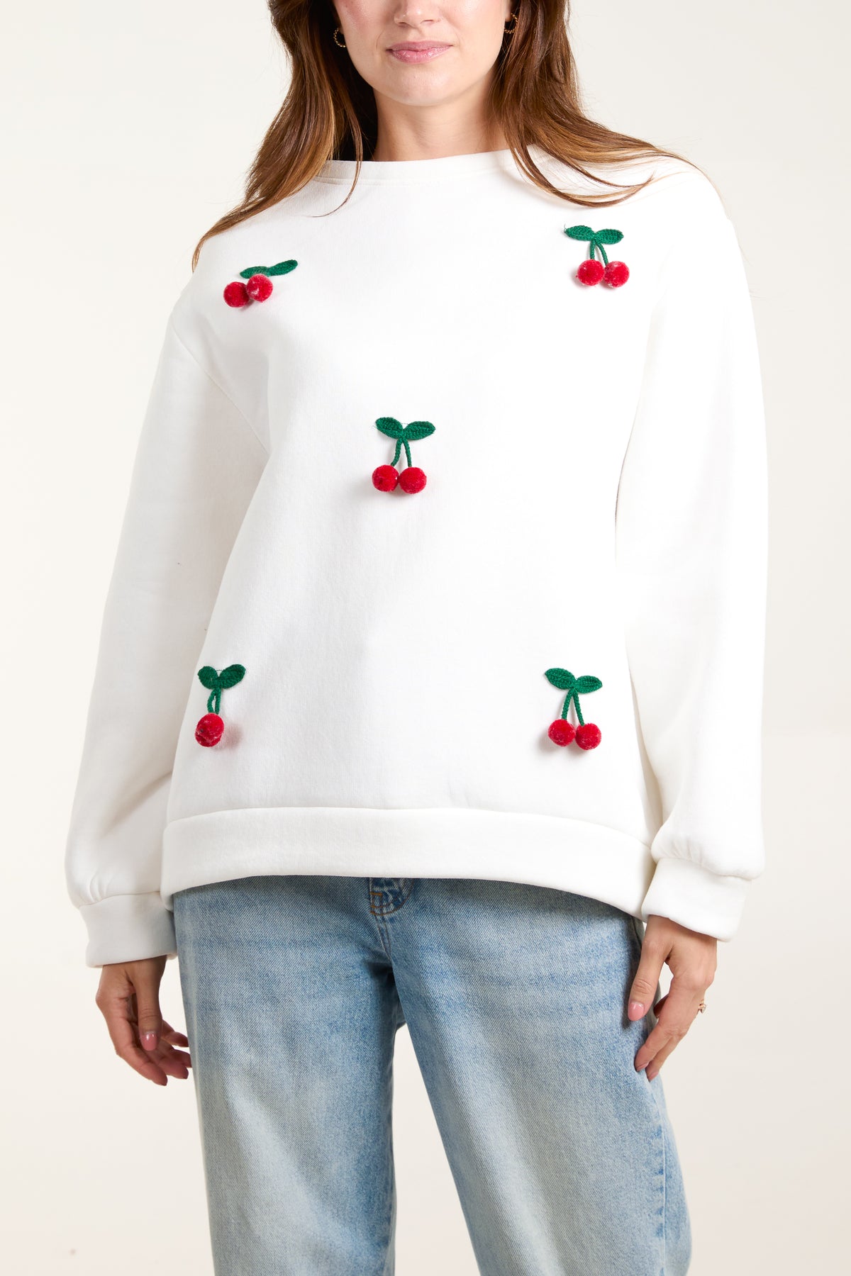 Flocking 3D Cherries Sweatshirt