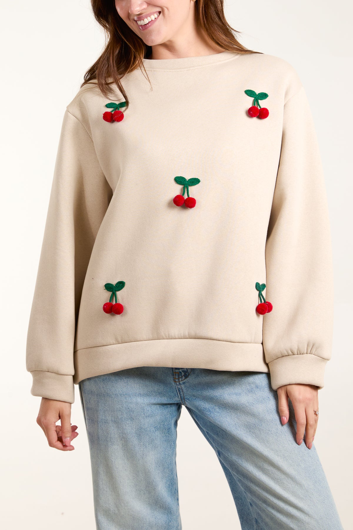 Flocking 3D Cherries Sweatshirt