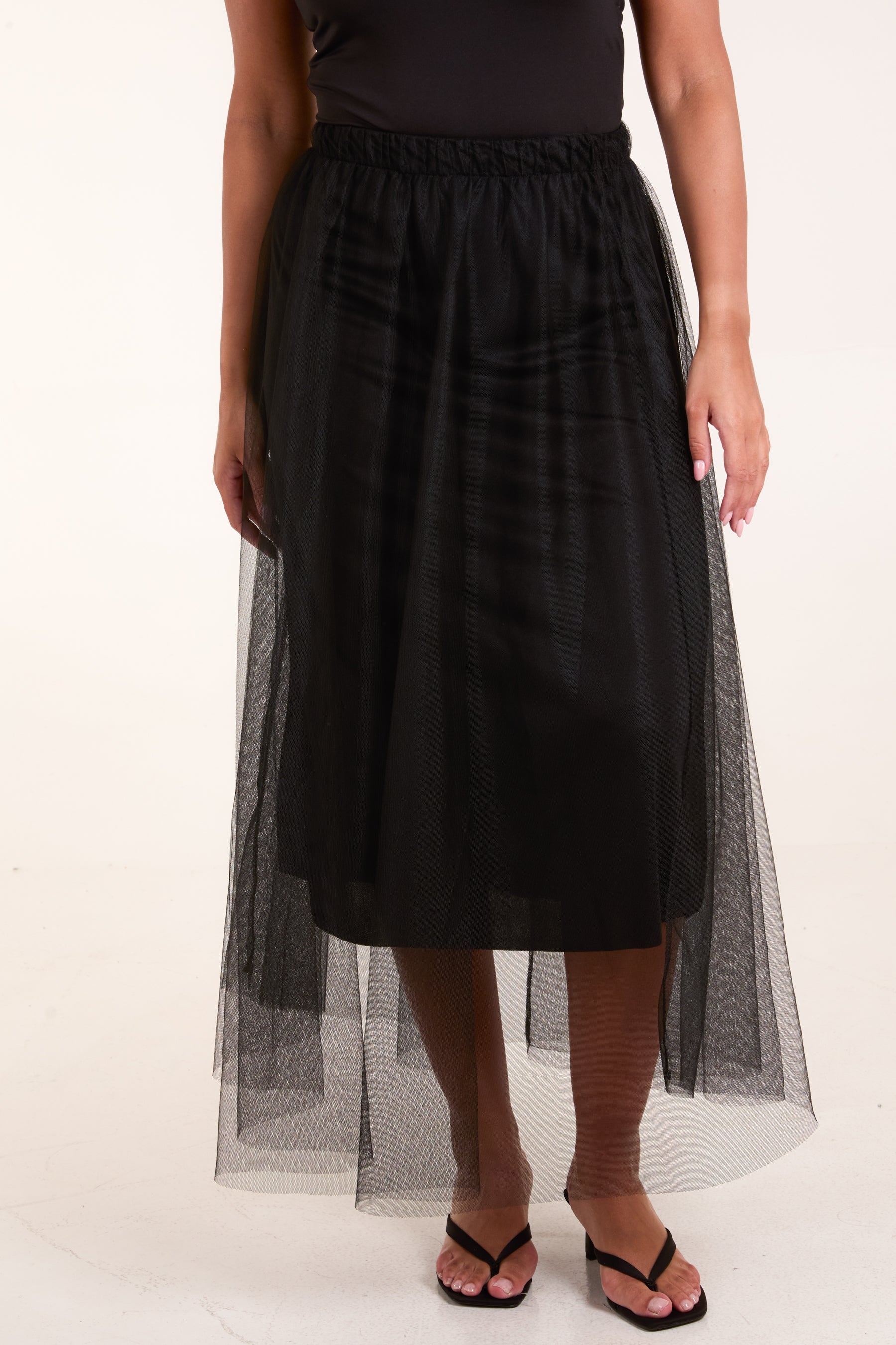 Mesh Maxi Skirt