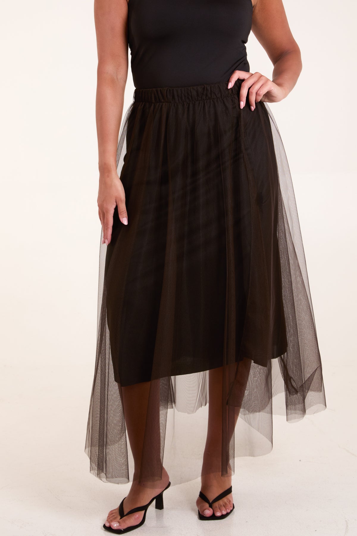 Mesh Maxi Skirt