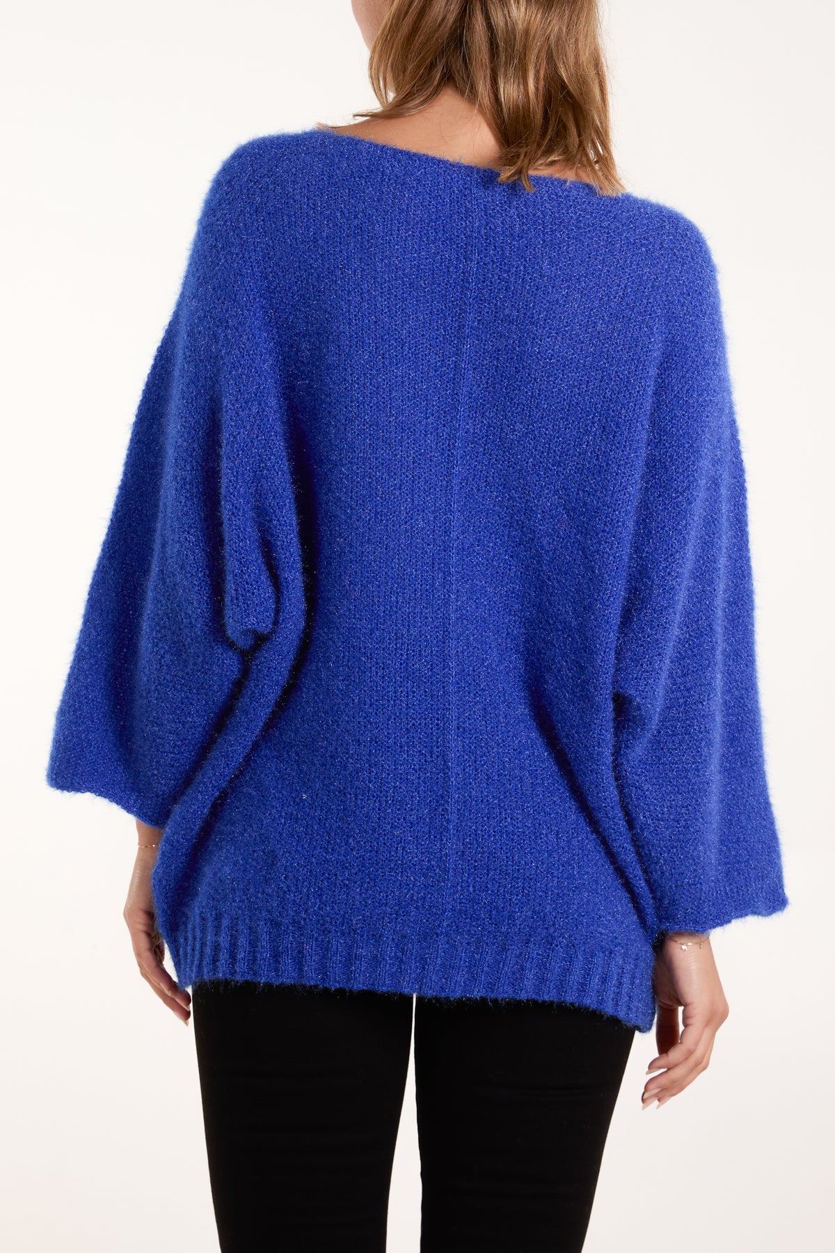 Fluffy Texture V-Neck Jumper