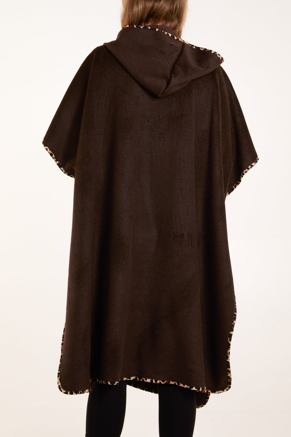 Hooded Leopard Binding Clasp Cape