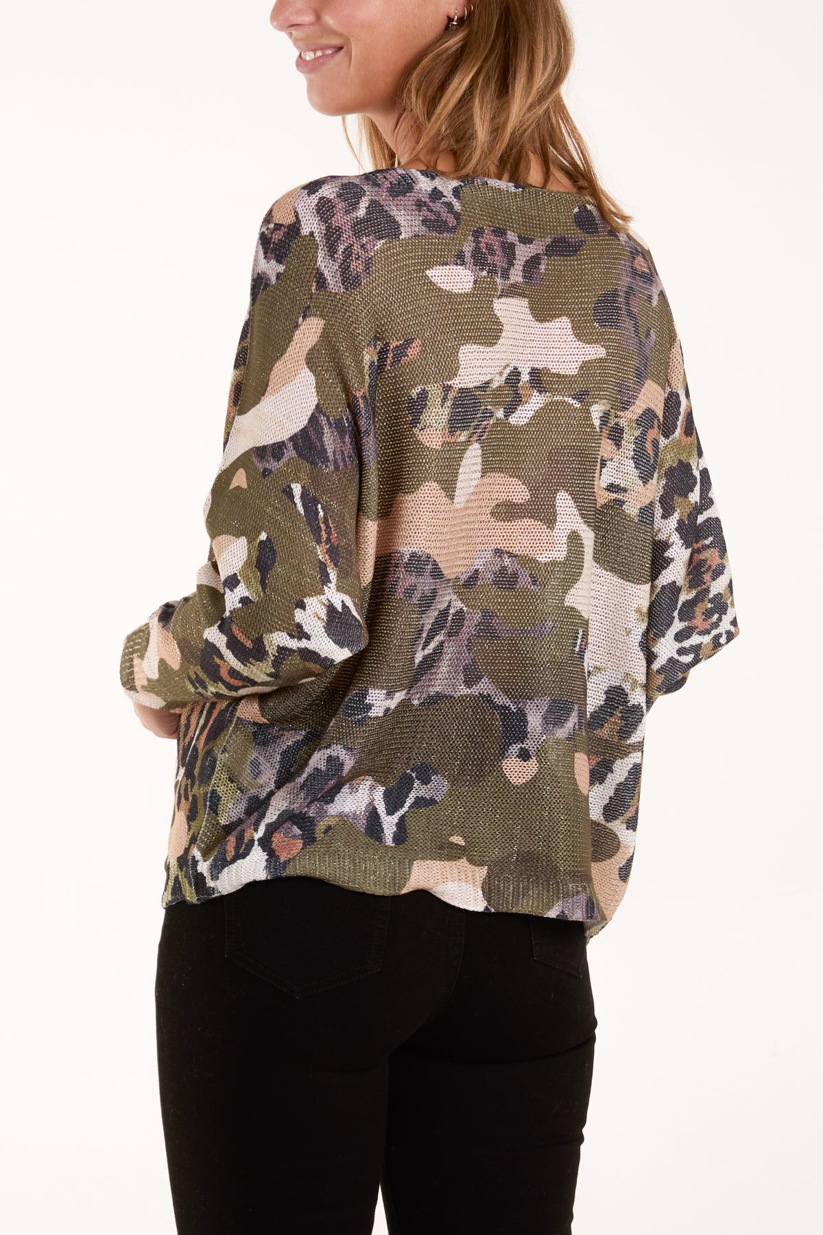 Animal Camouflage Metallic Jumper