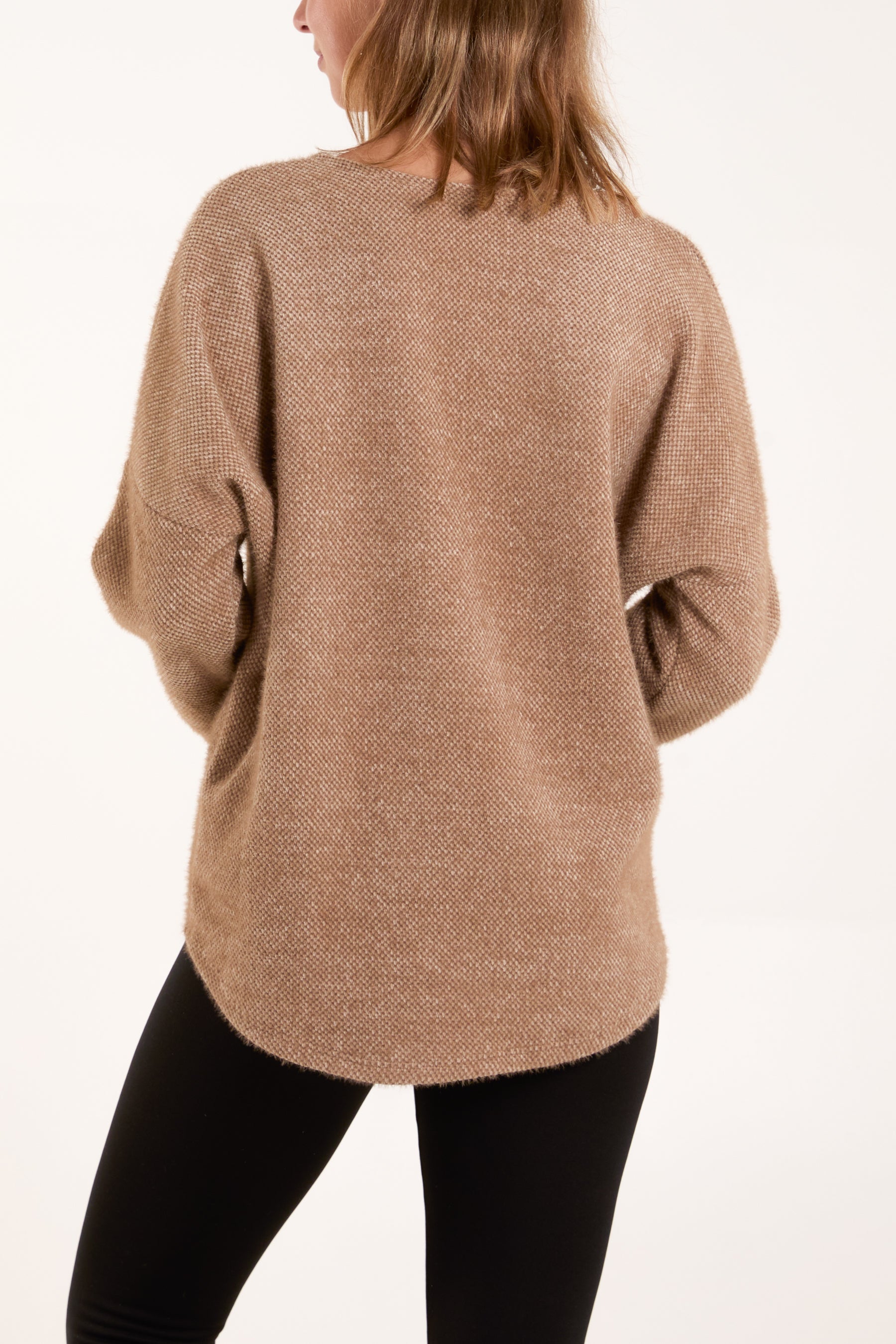 Necklace Long Sleeve Chenille Jumper