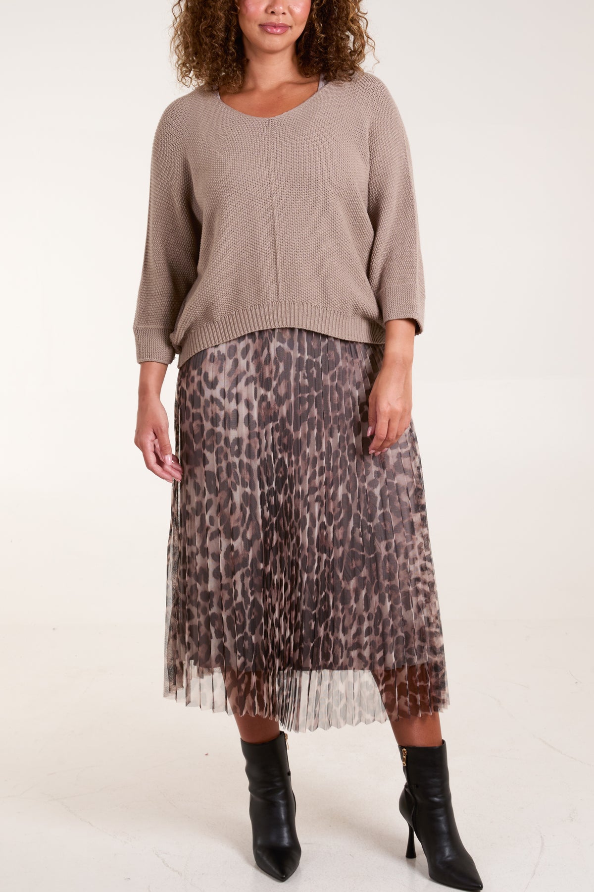 Leopard Tulle Skirt Dress & Jumper Set