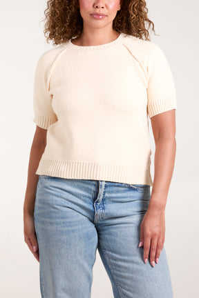 Round Neck Raglan Sleeve Jumper