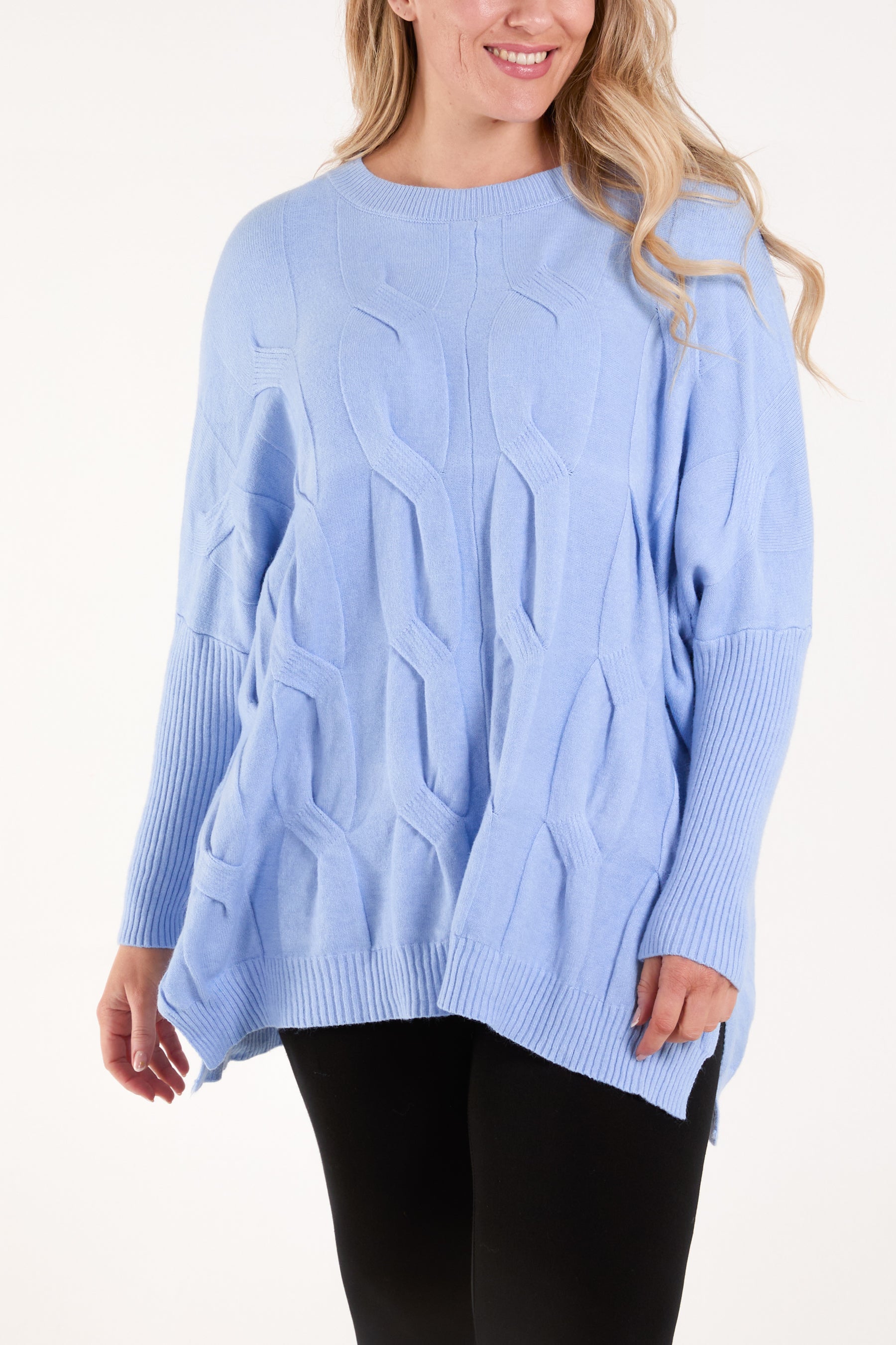 Cable Knit Batwing Sleeve Jumper