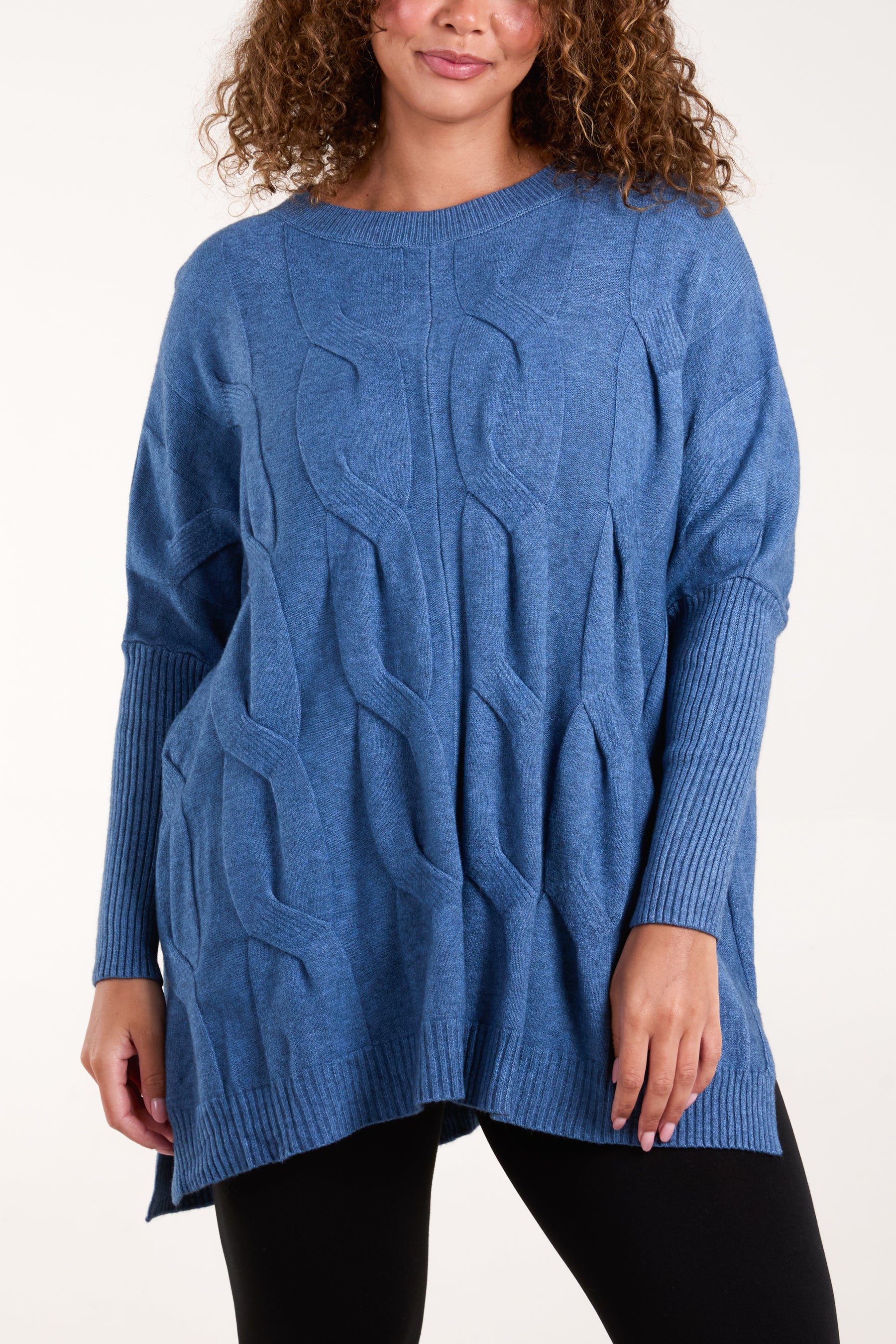 Cable Knit Batwing Sleeve Jumper