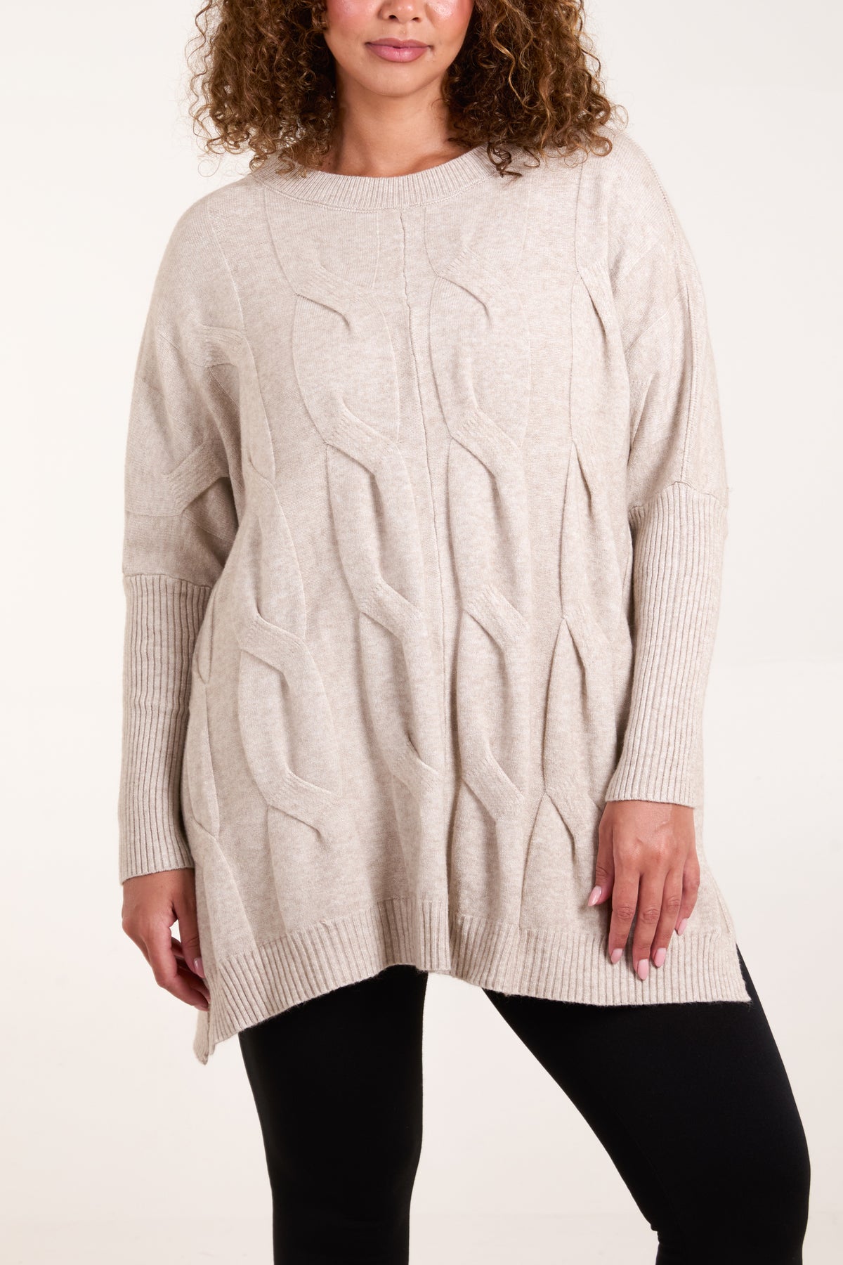 Cable Knit Batwing Sleeve Jumper