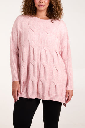 Cable Knit Batwing Sleeve Jumper