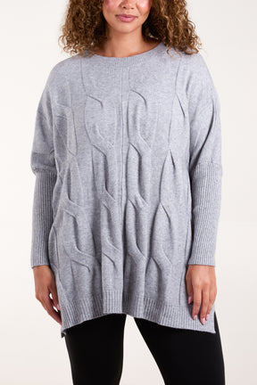 Cable Knit Batwing Sleeve Jumper