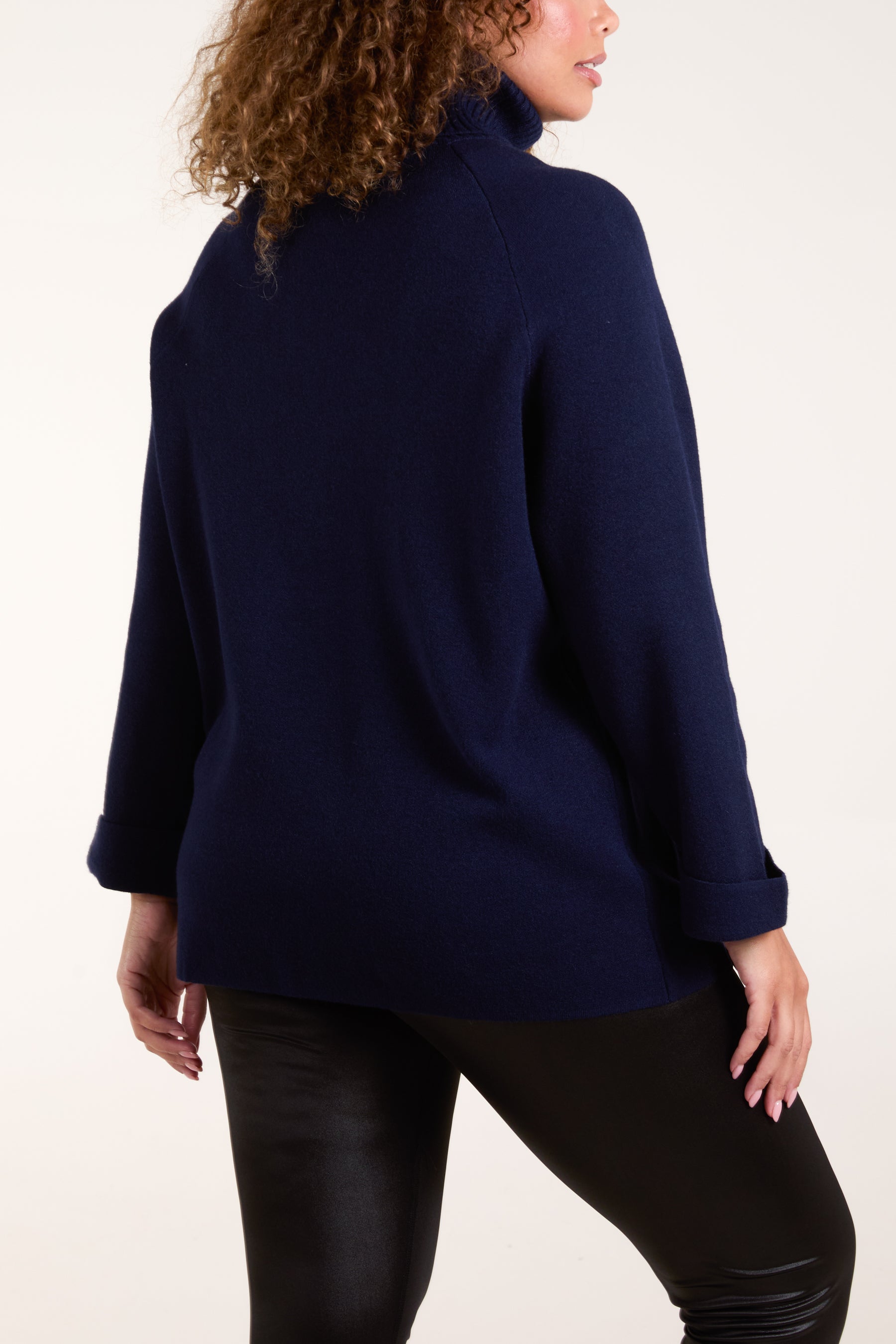 Roll Neck Pockets Jumper