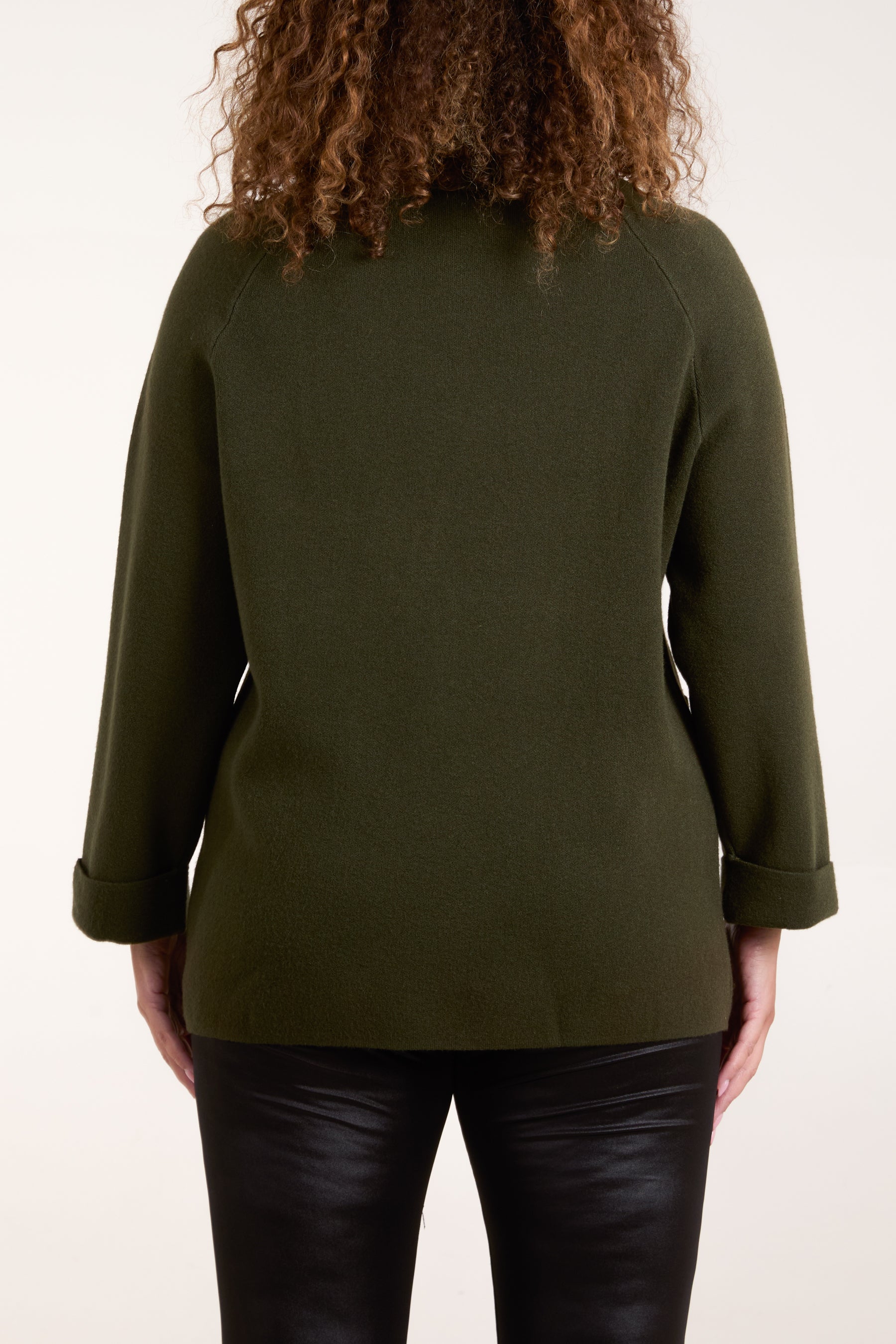 Roll Neck Pockets Jumper