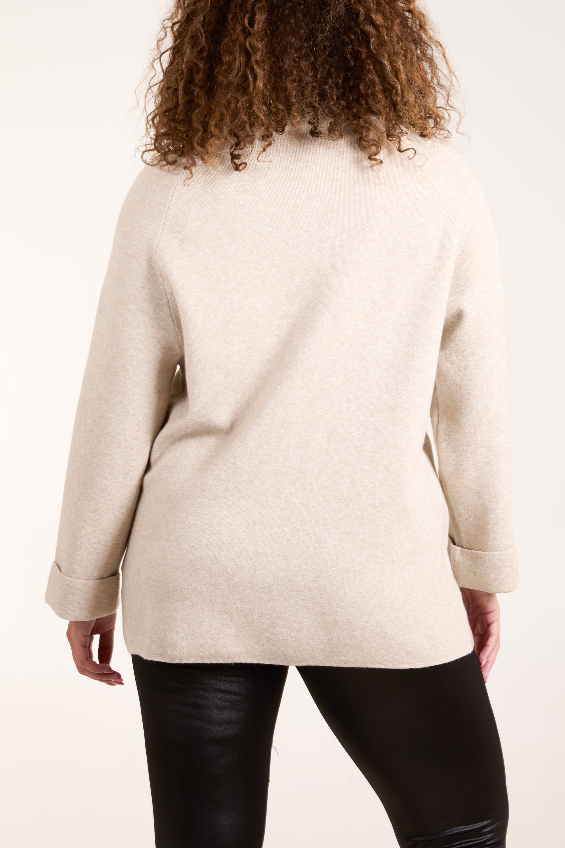 Roll Neck Pockets Jumper