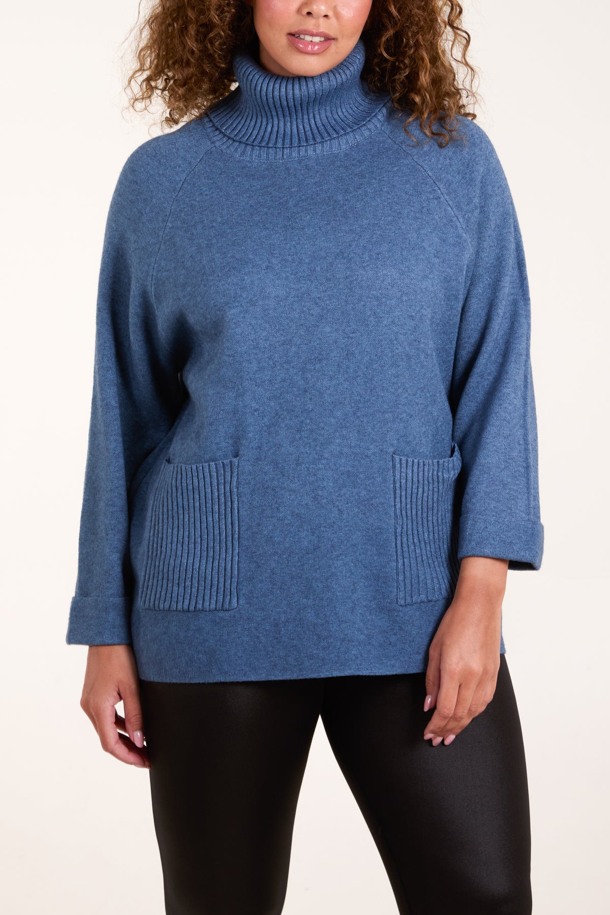 Roll Neck Pockets Jumper