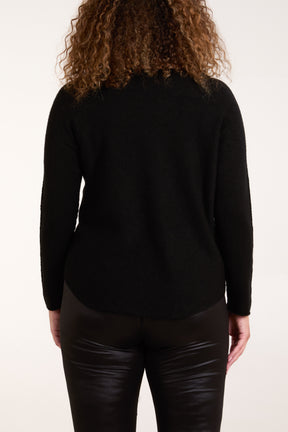 Boat Neck Raw Edge Jumper