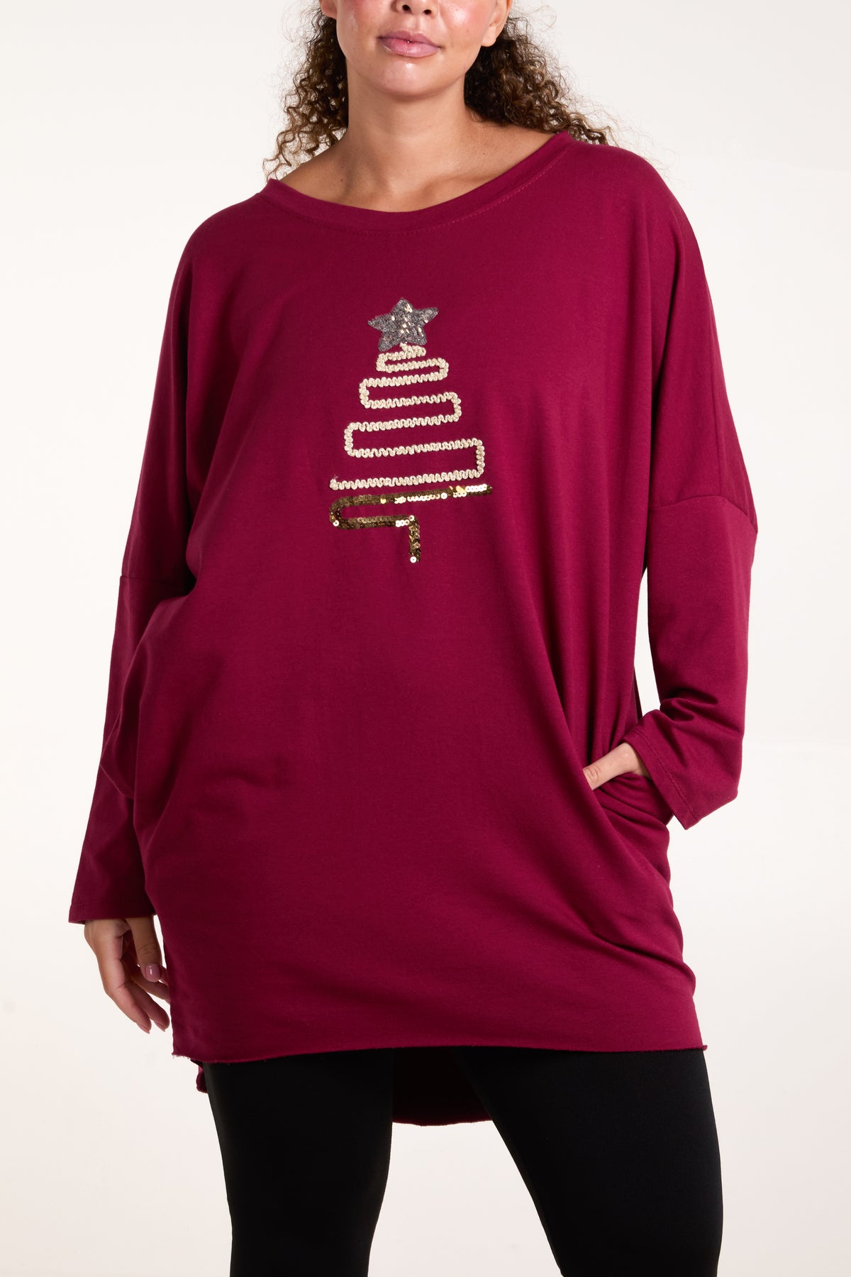 Sequin Festive Tree Sweat Top