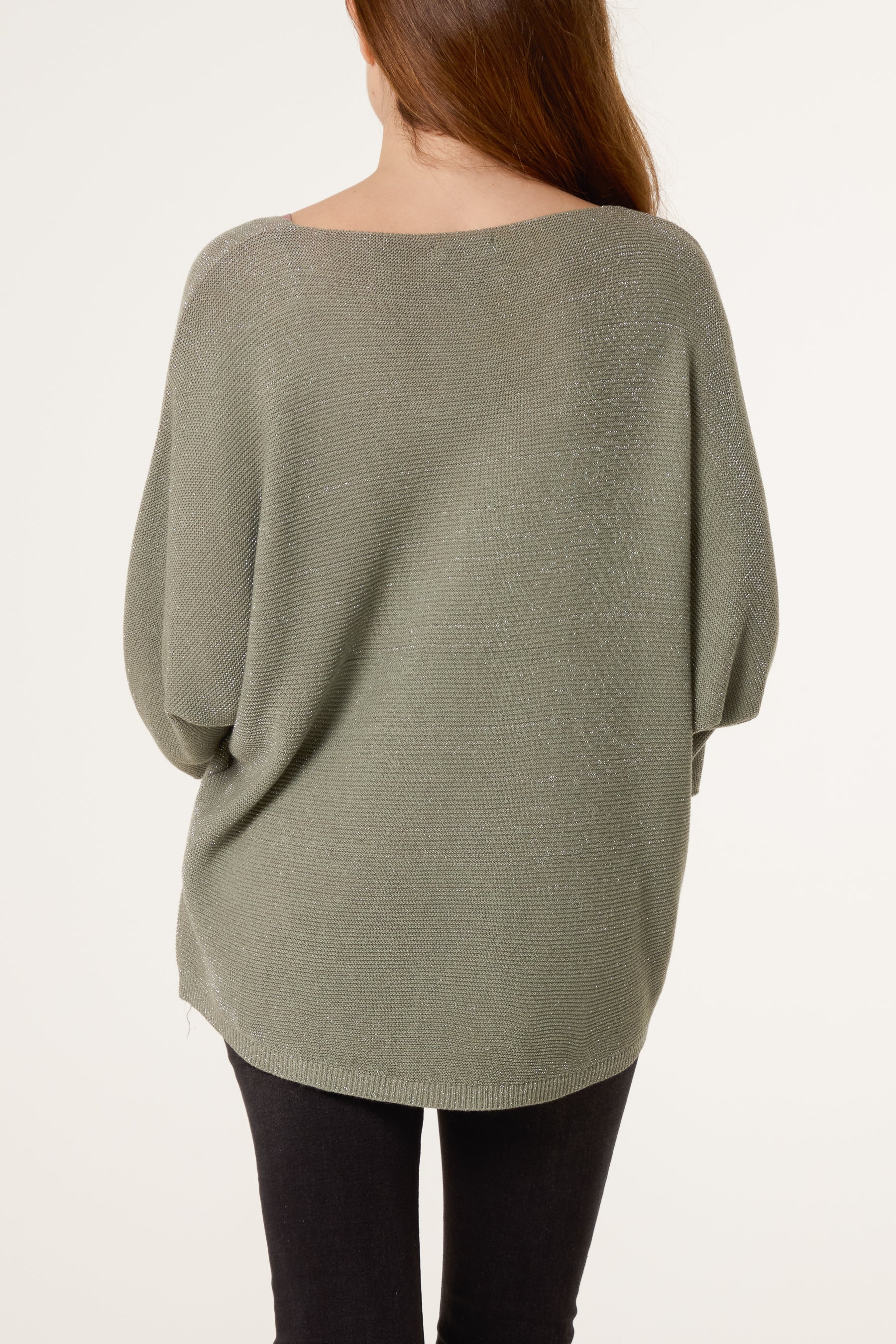 Sparkle Lurex V-Neck Knitted Top