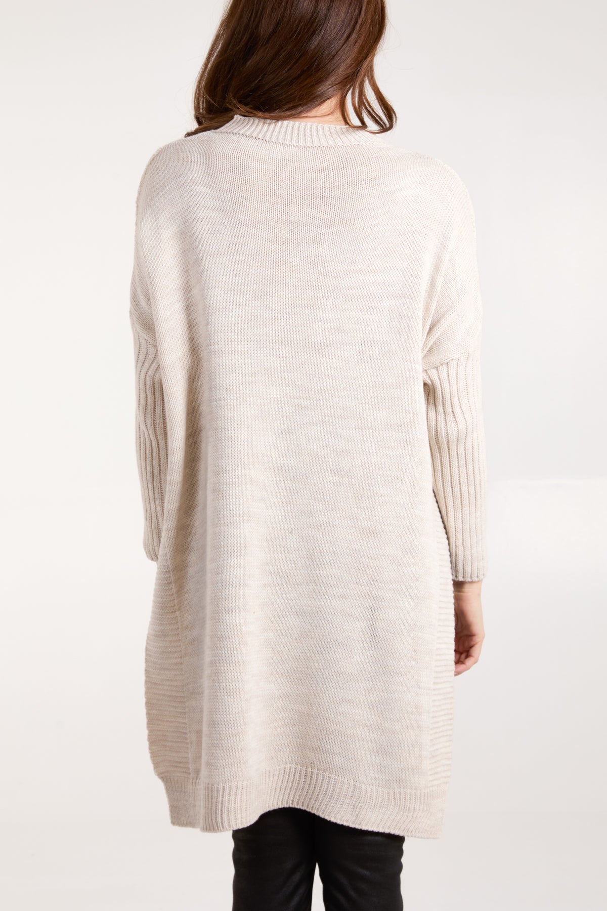 Textured Knit Side Split Jumper