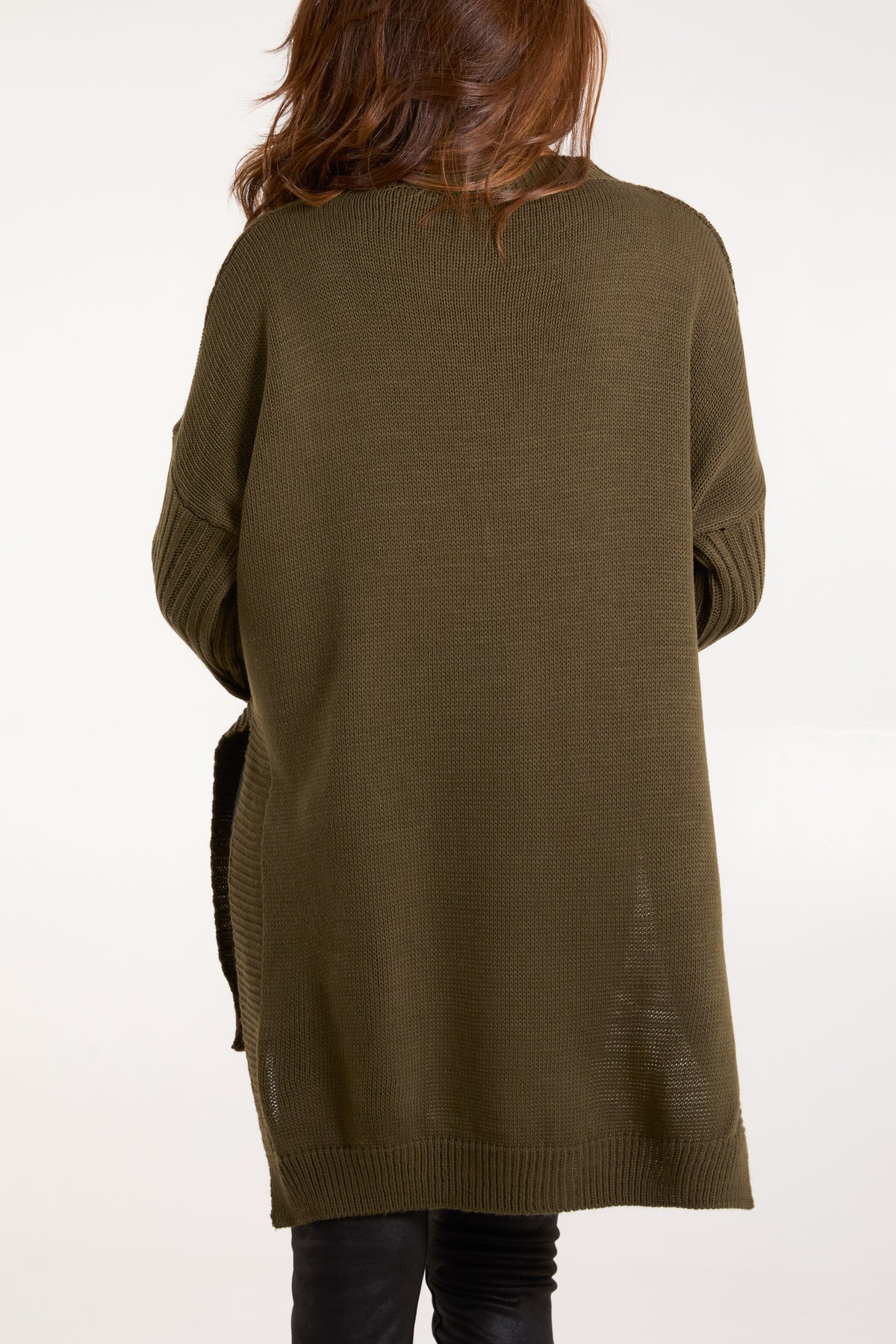 Textured Knit Side Split Jumper