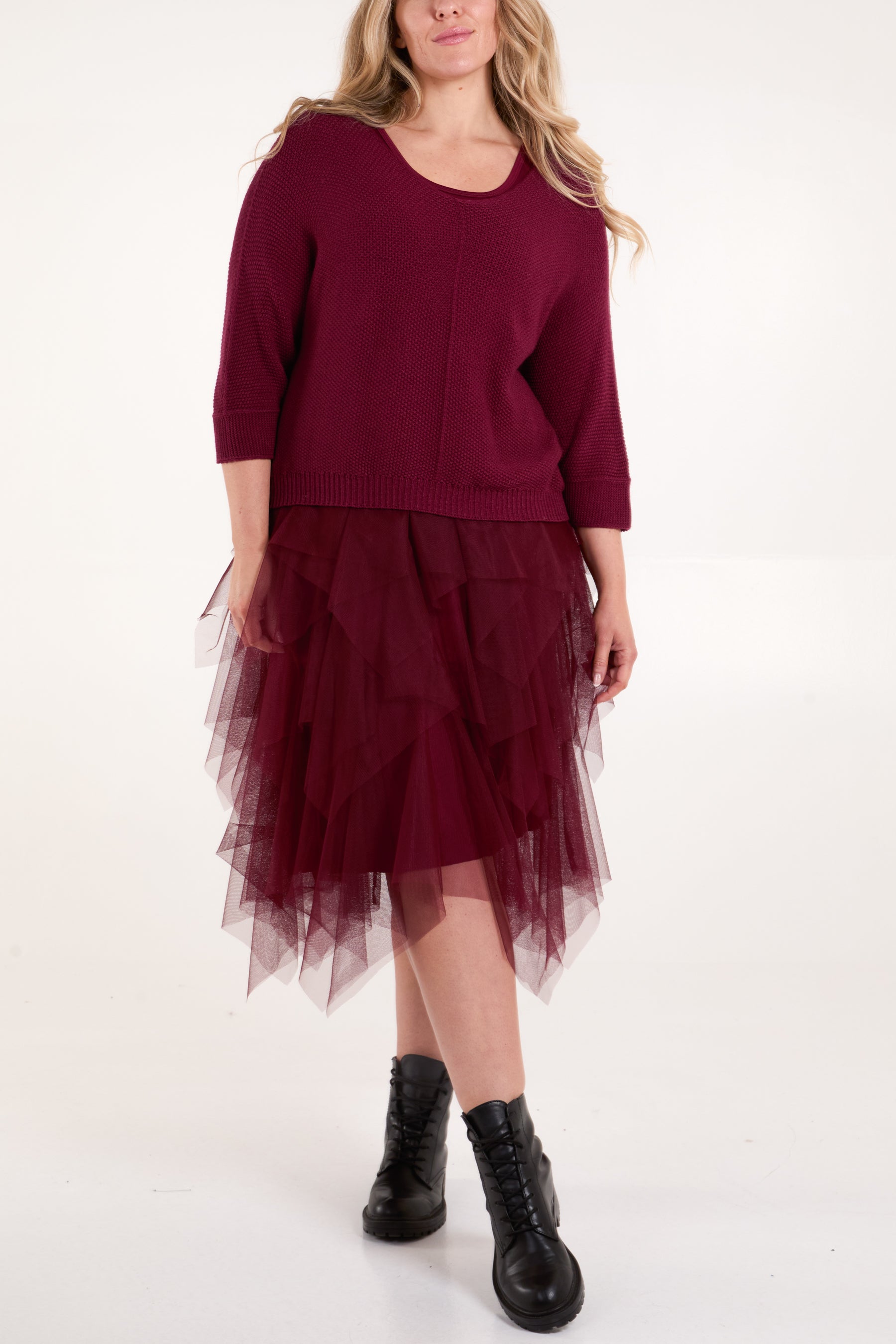 Mesh Tulle Skirt and Jumper Set