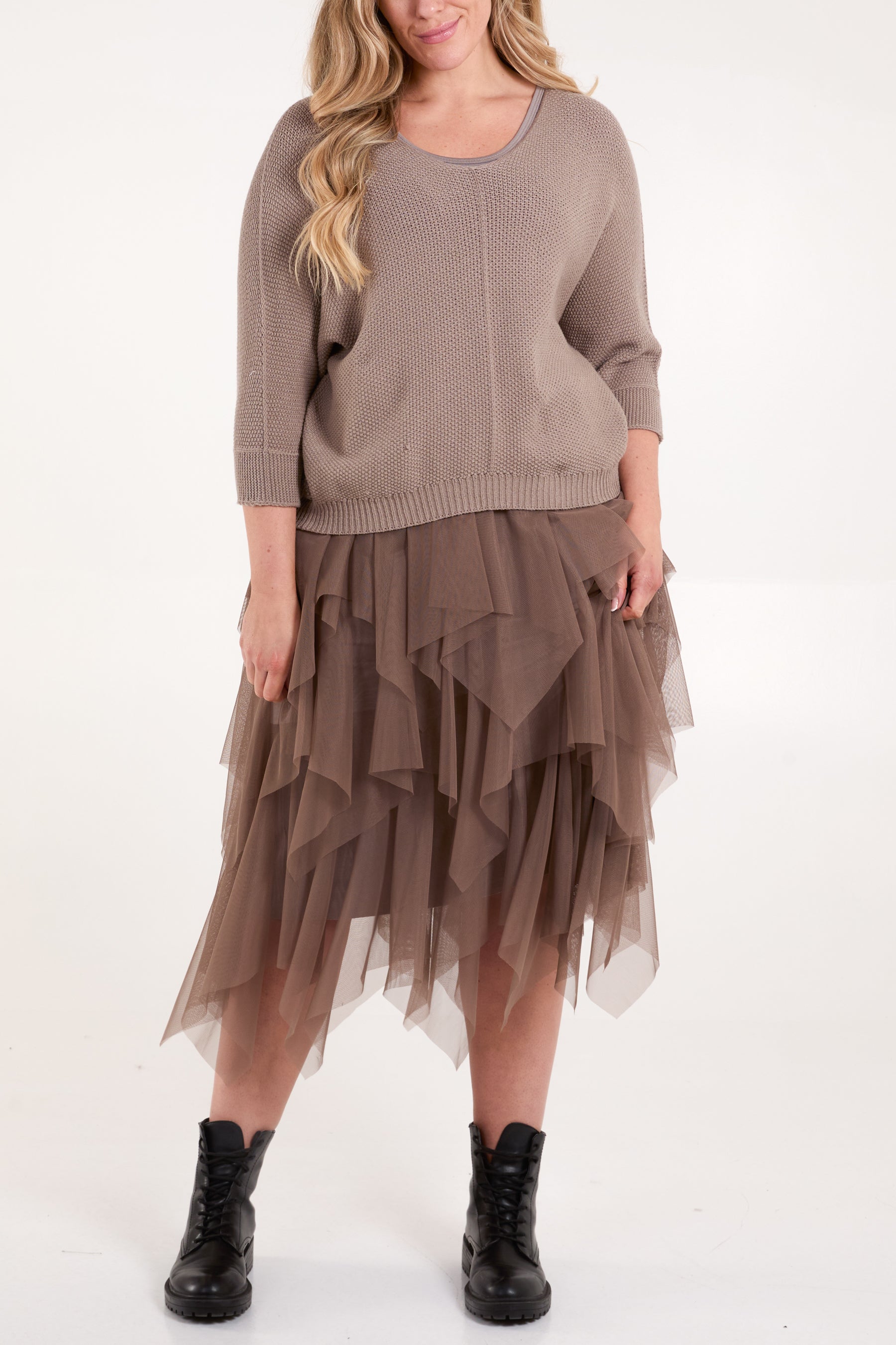 Mesh Tulle Skirt and Jumper Set