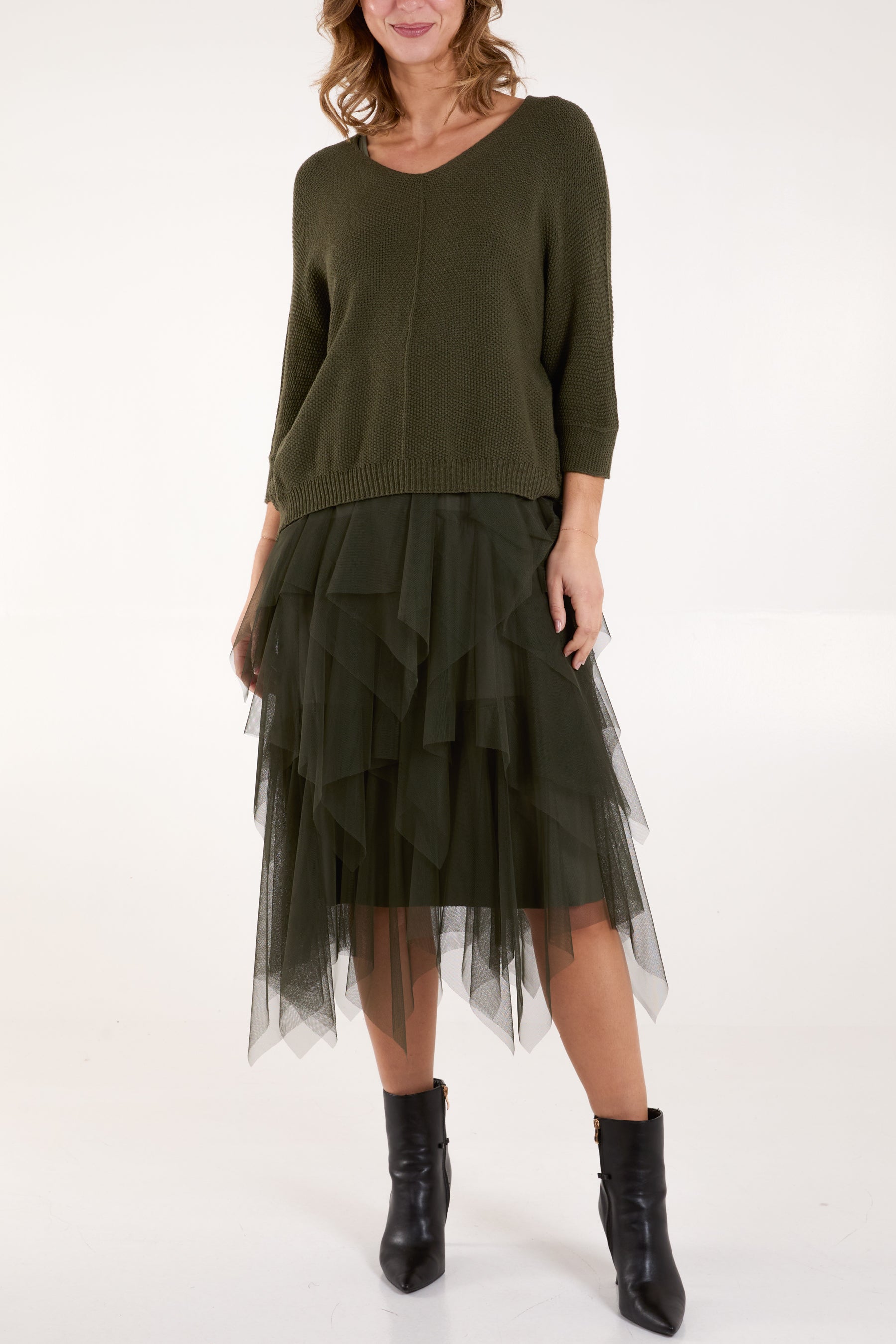 Mesh Tulle Skirt and Jumper Set