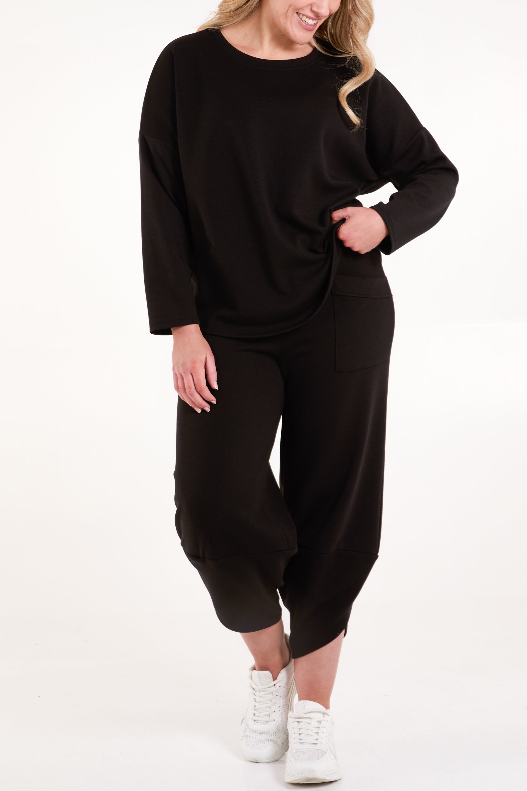 Sweat Top & Harem Trousers Set