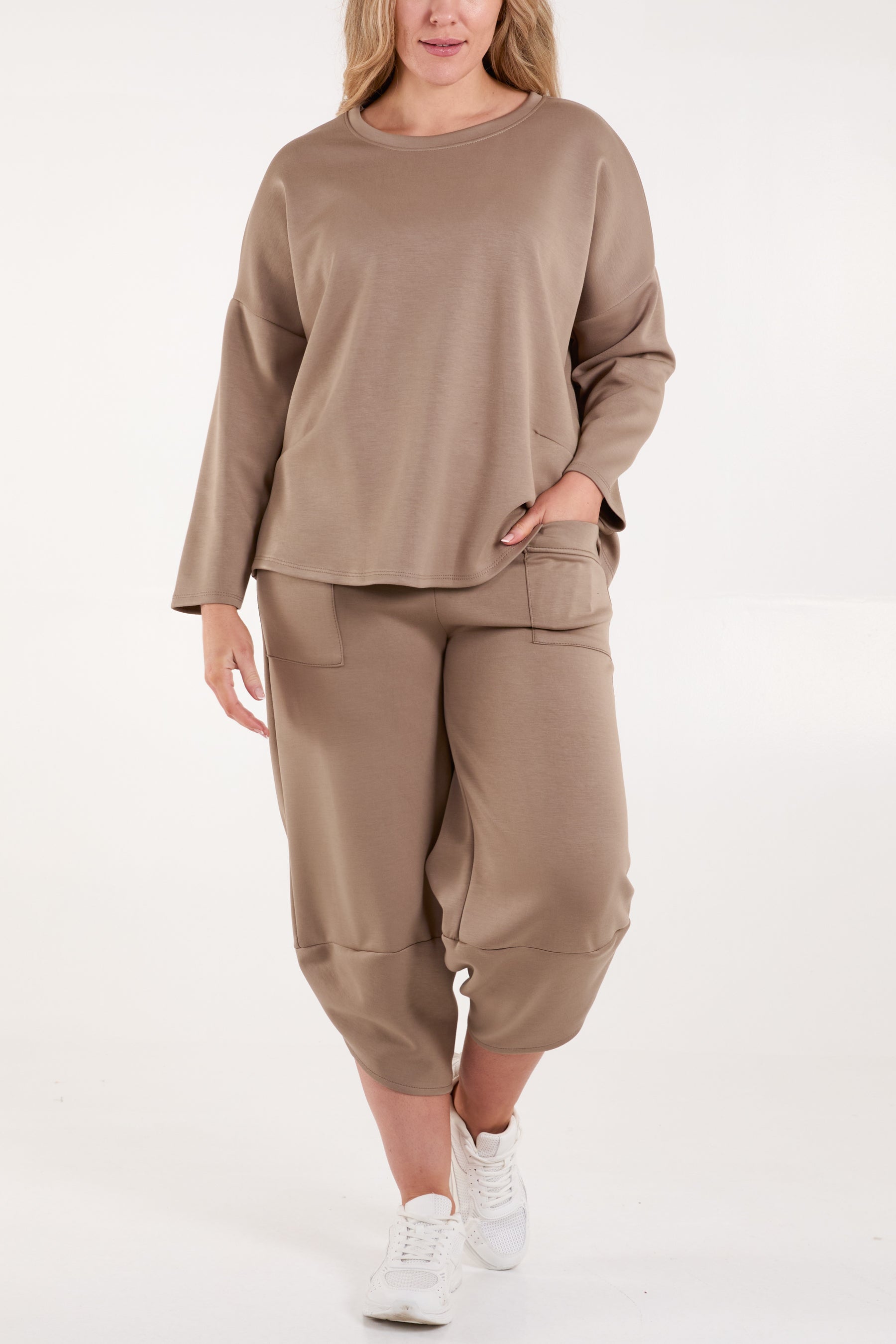 Sweat Top & Harem Trousers Set