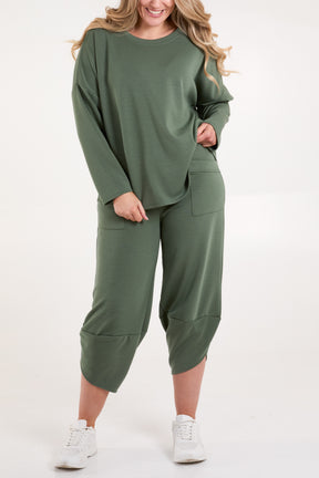 Sweat Top & Harem Trousers Set