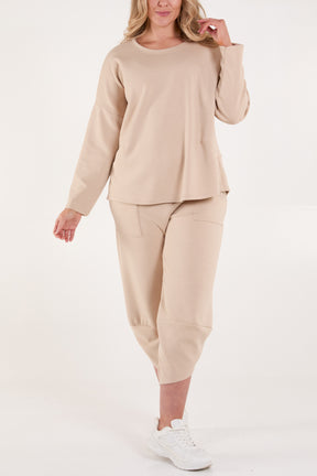 Sweat Top & Harem Trousers Set