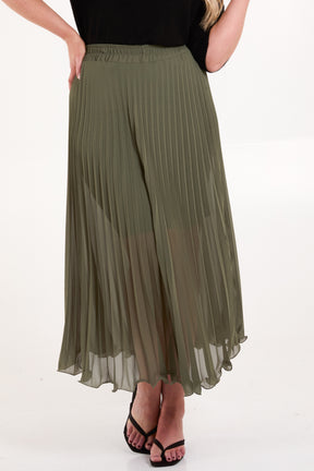 Chiffon Pleated Midi Skirt