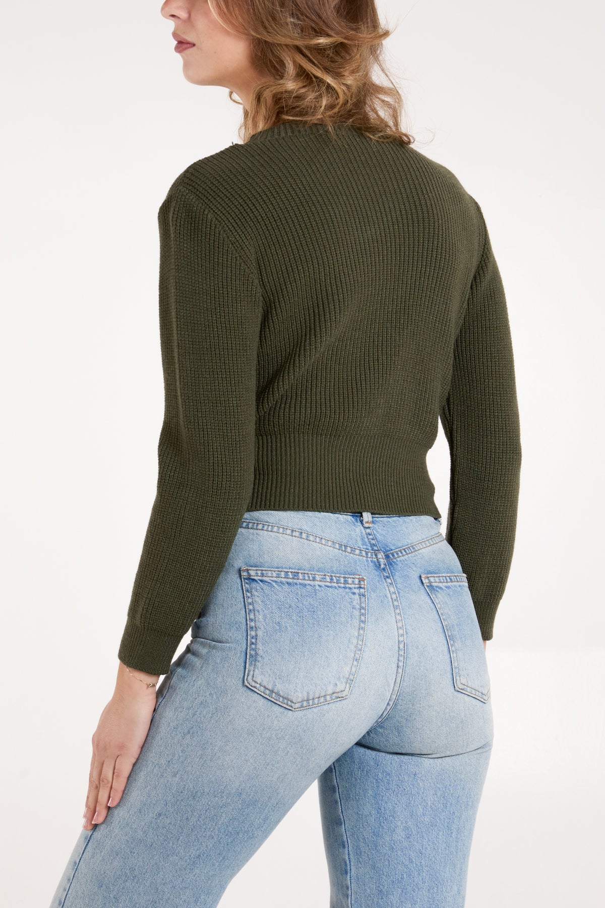Rib Chunky Knit Cropped Jumper