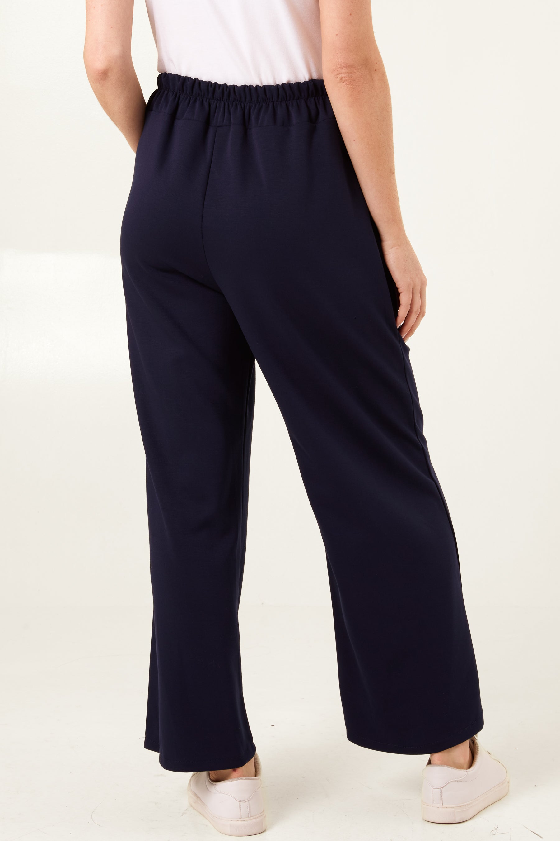 Three Button Pocket Wide Leg Trousers