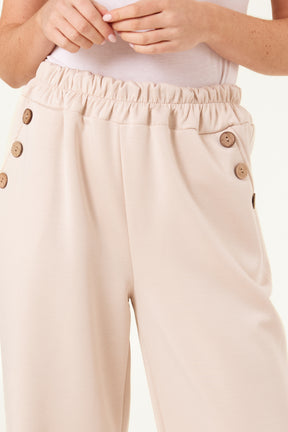 Three Button Pocket Wide Leg Trousers