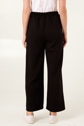 Three Button Pocket Wide Leg Trousers