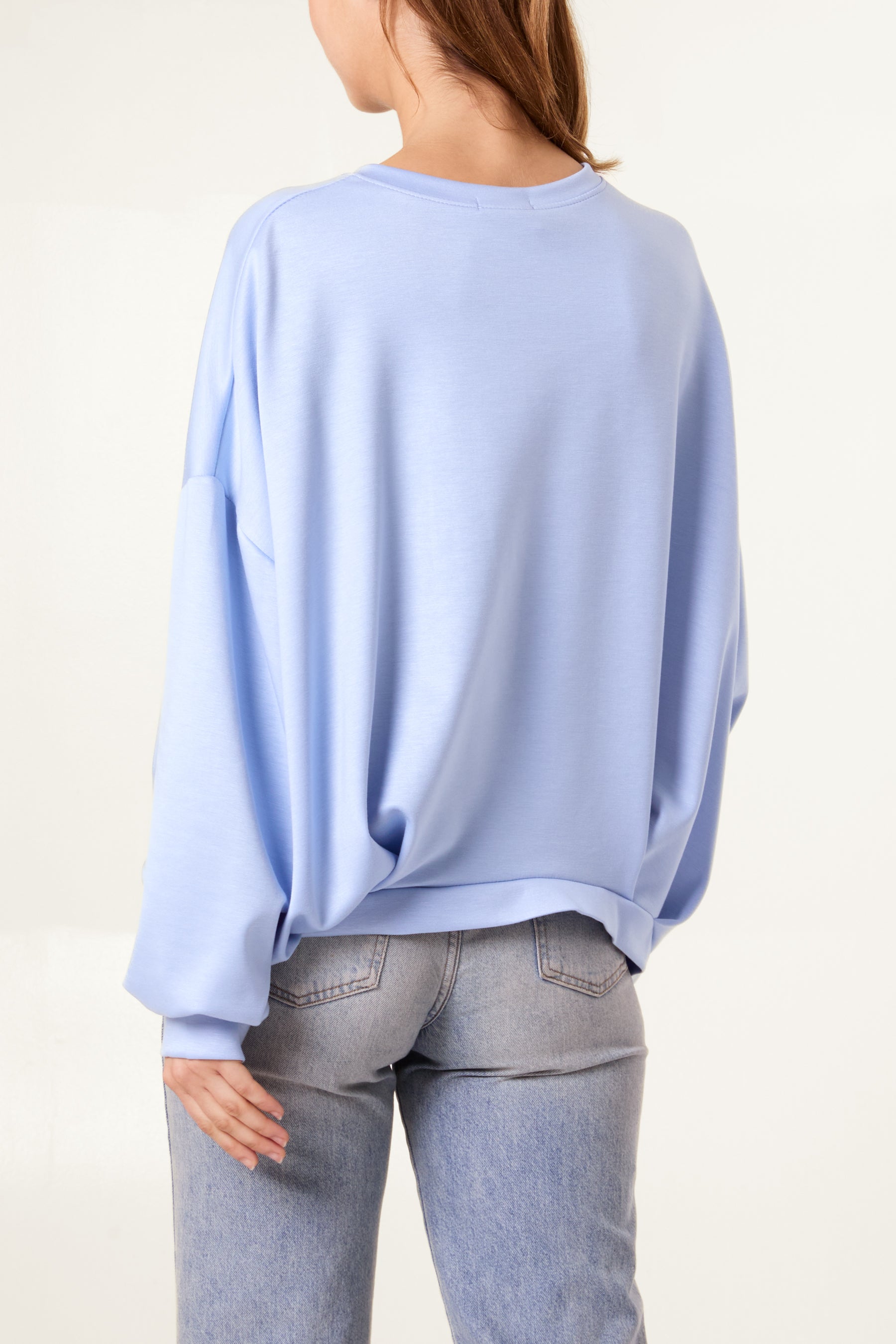 Soft Touch Puffball Sleeve Sweat Top