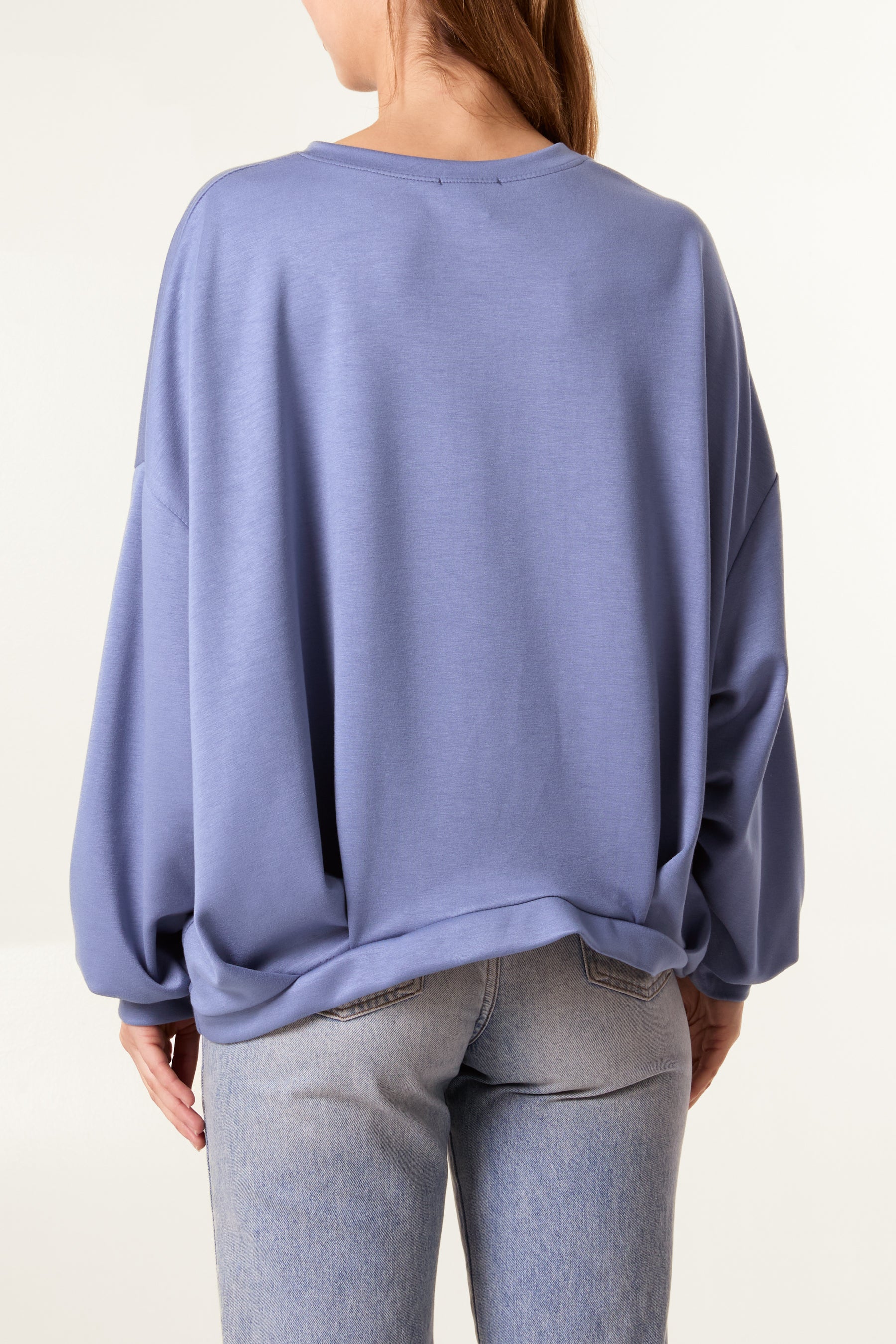 Soft Touch Puffball Sleeve Sweat Top