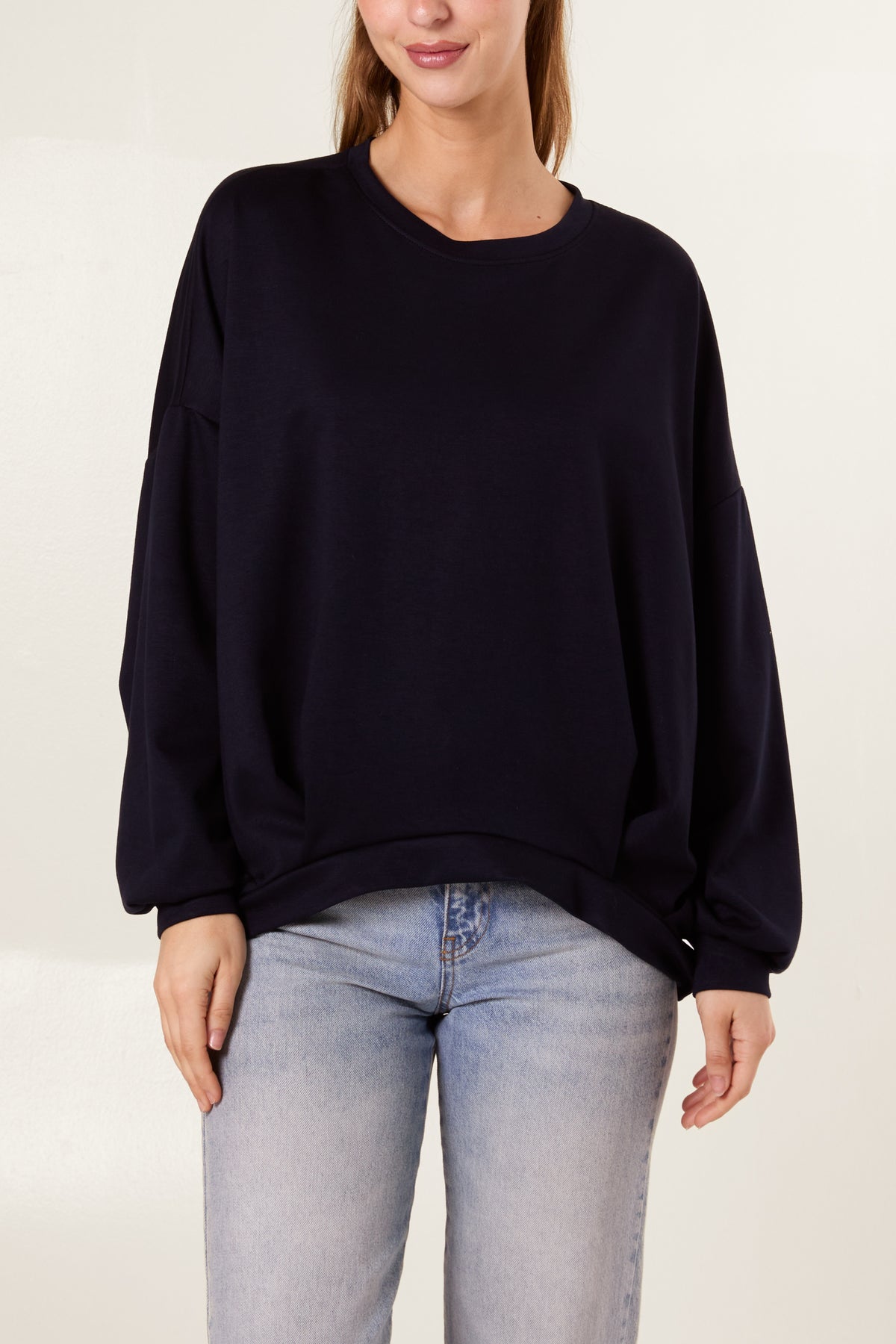 Soft Touch Puffball Sleeve Sweat Top