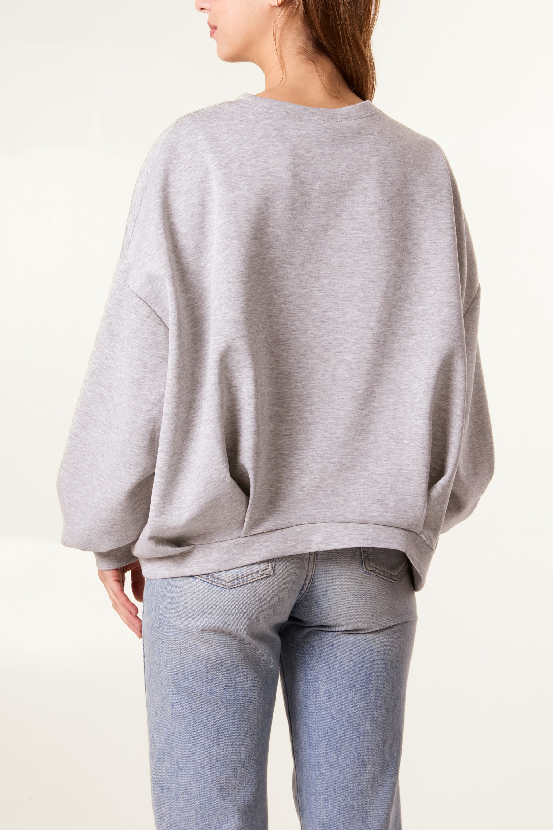 Soft Touch Puffball Sleeve Sweat Top