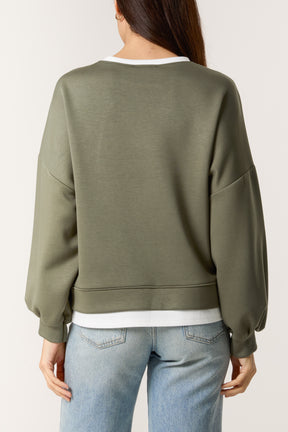 Contrast Border Soft Touch Sweatshirt